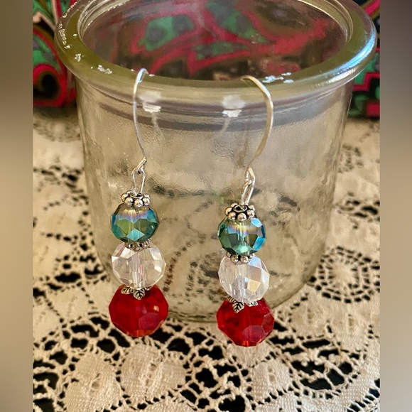 💥Hand Crafted Beaded Dangle Earrings💥 NEW - Picture 1 of 5